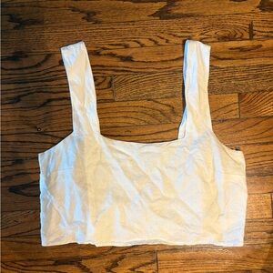 Show Me Your MuMu Tara Linen Square Neck Crop Top